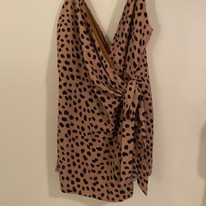 Forever 21 Cheetah print wrap romper